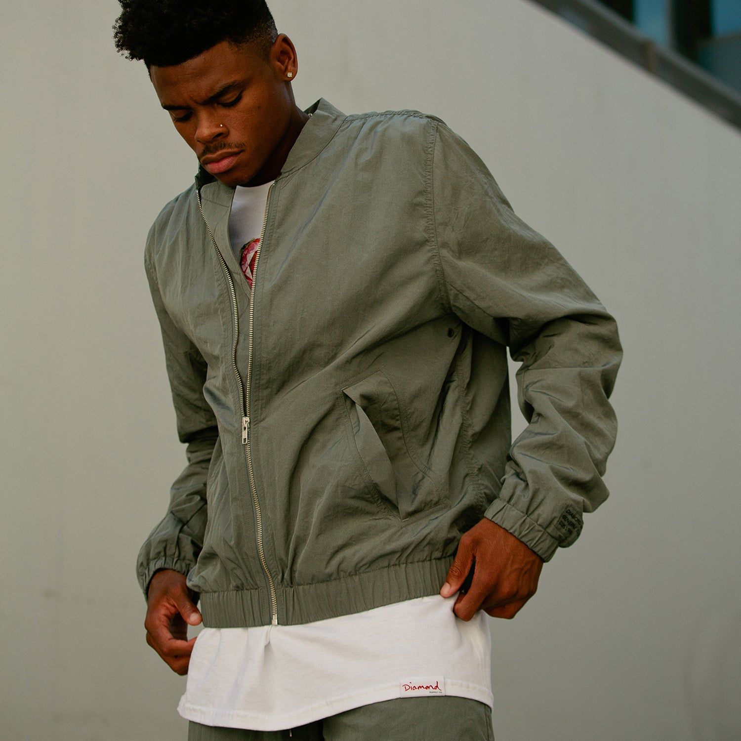 G.I. Nylon Bomber Jacket - Army sold by Diamond Supply Co. product image thumbnail 2