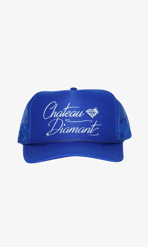 CHATEAU DIAMANT TRUCKER HAT - ROYAL made by Diamond Supply Co.
