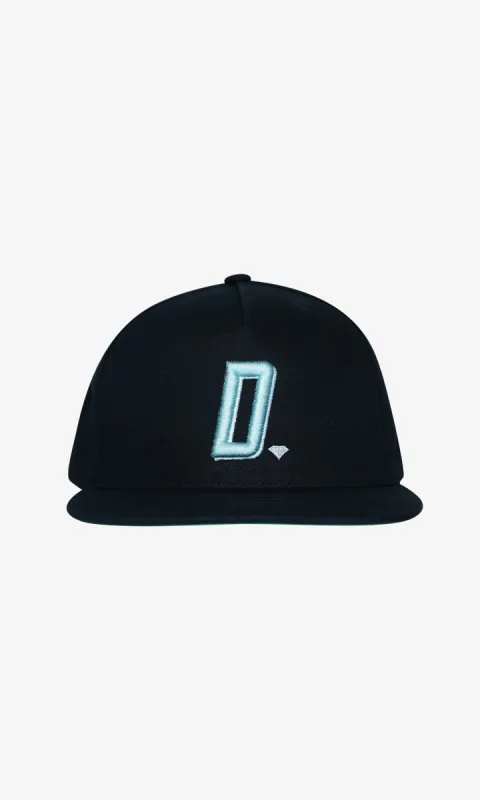 Big Diamond Snapback Black sold by Diamond Supply Co.