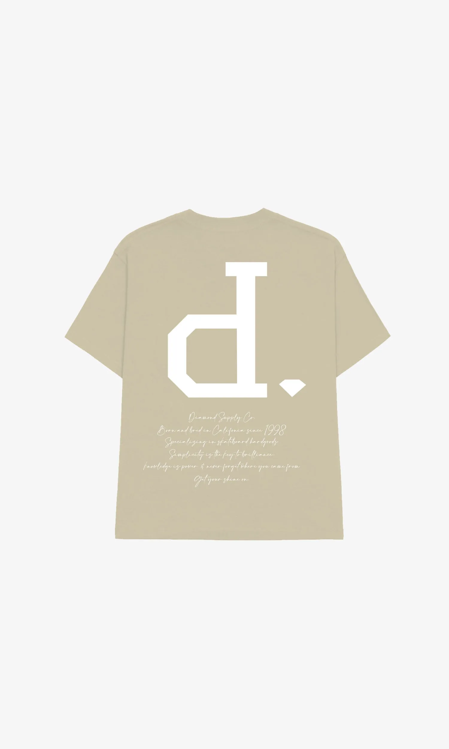 UNPOLO SCRIPT TEE - NATURAL sold by Diamond Supply Co. product image thumbnail 2