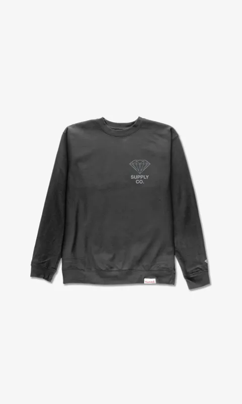 SUPPLY CO. CREWNECK - VINTAGE BLACK made by Diamond Supply Co.