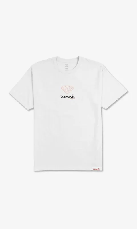 Small Brilliant Logo Tee - White sold by Diamond Supply Co.