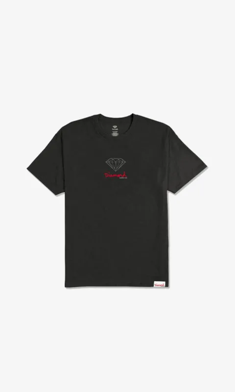 Small Brilliant Logo Tee - Vintage Black sold by Diamond Supply Co.
