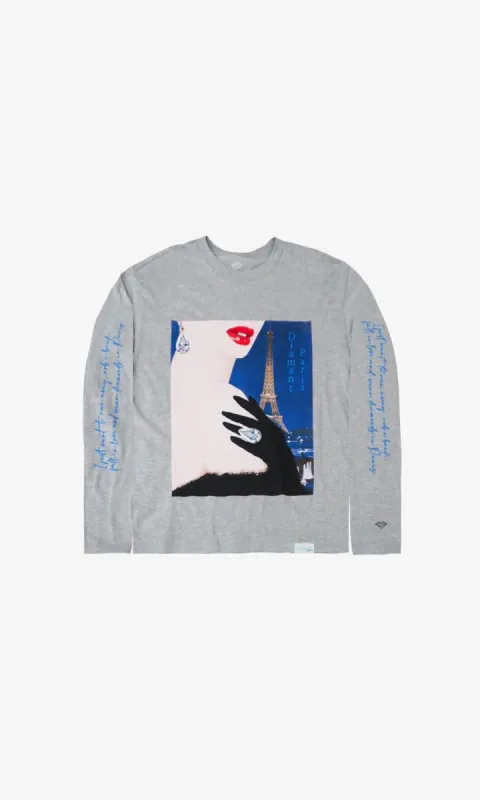 Paris Long Sleeve Tee - Heather Grey sold by Diamond Supply Co.