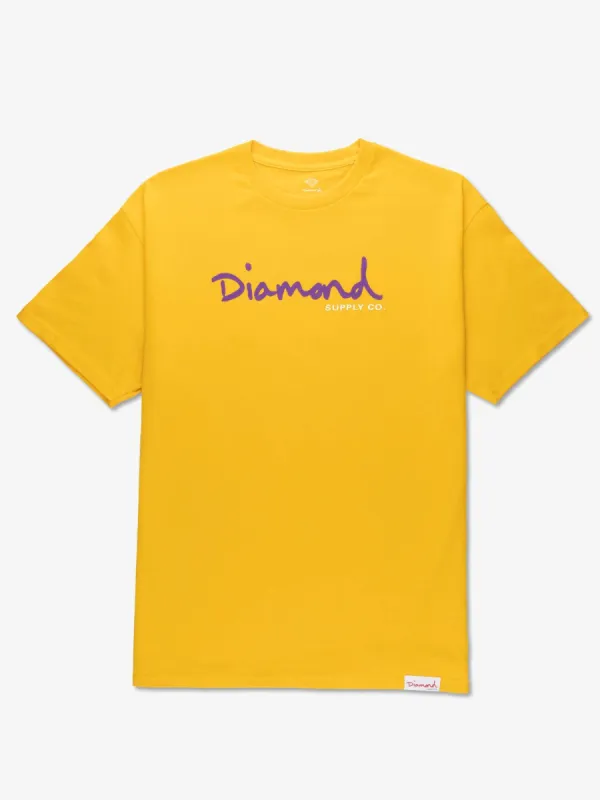 OG Script Tee - Gold sold by Diamond Supply Co.