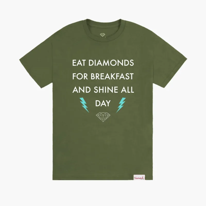 Breakfast Tee - MILITARY GREEN sold by Diamond Supply Co.