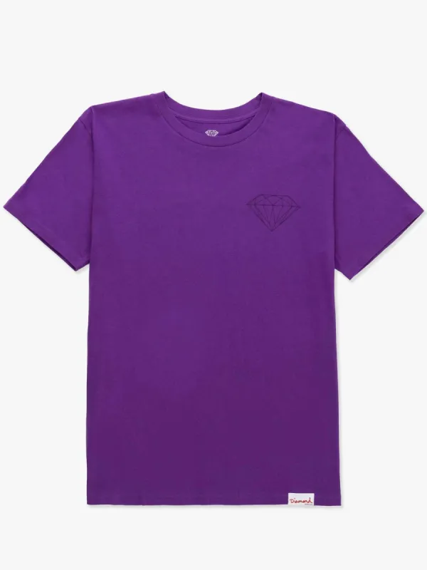 Brilliant Logo Tee - Purple sold by Diamond Supply Co.