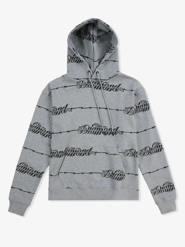 Barbed Wire Hoodie - Heather Grey sold by Diamond Supply Co.