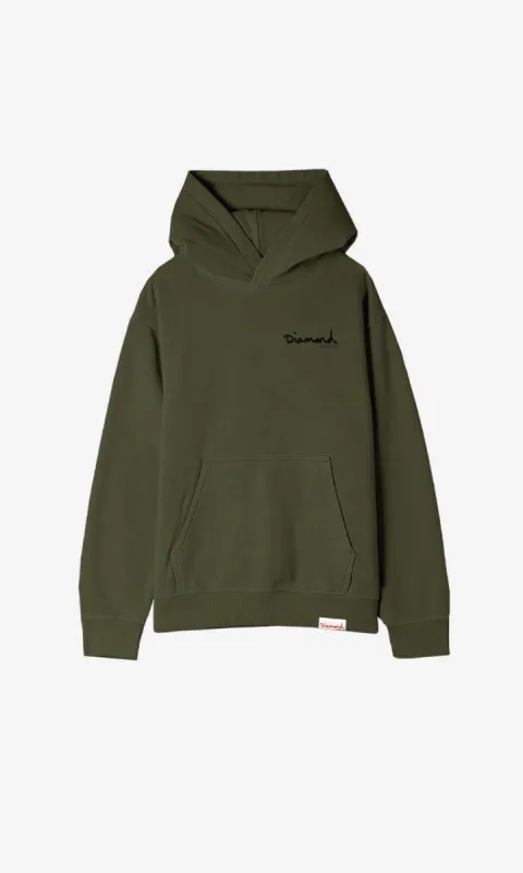 MINI OG SCRIPT HOODIE - ARMY sold by Diamond Supply Co.