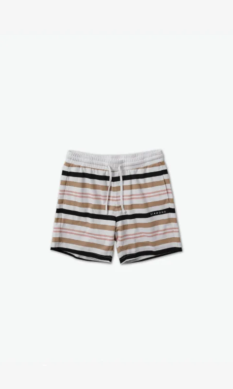 Marquise Striped Shorts - White sold by Diamond Supply Co.