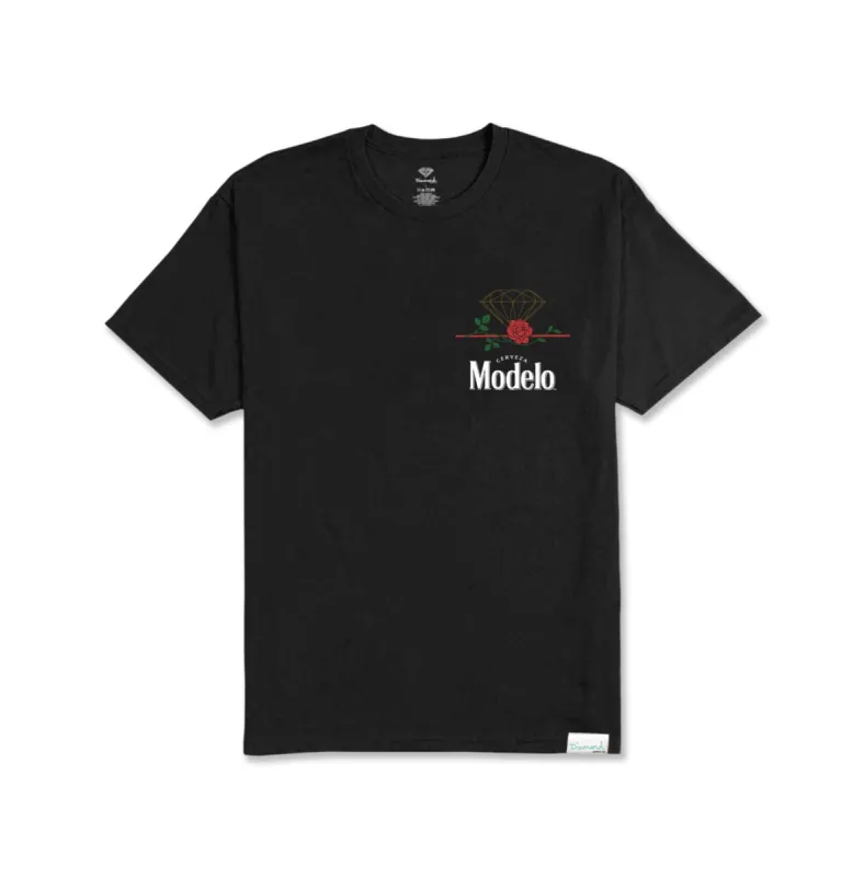 Diamond X Modelo Rose Tee - Black sold by Diamond Supply Co.