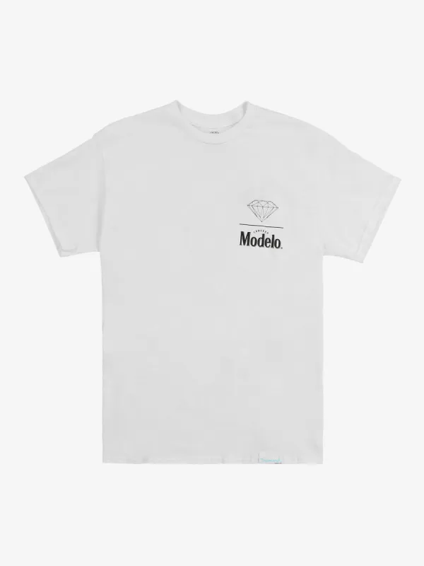 Diamond X Modelo Stacked Tee - White sold by Diamond Supply Co.