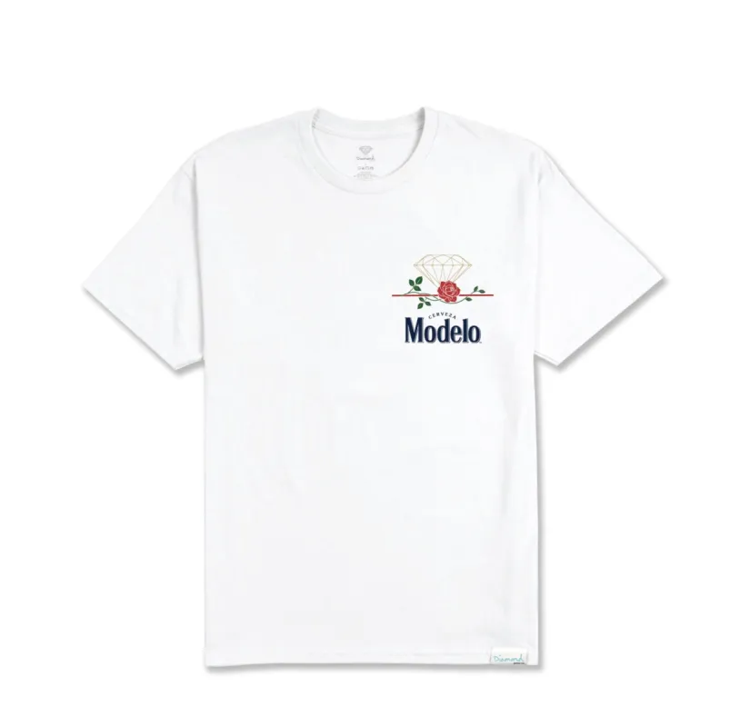 Diamond X Modelo Rose Tee - White sold by Diamond Supply Co.