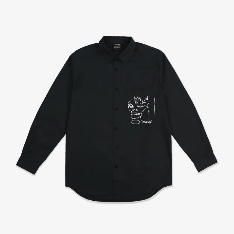 Evil Thoughts Oversize Button Down Shirt - Black sold by Diamond Supply Co.