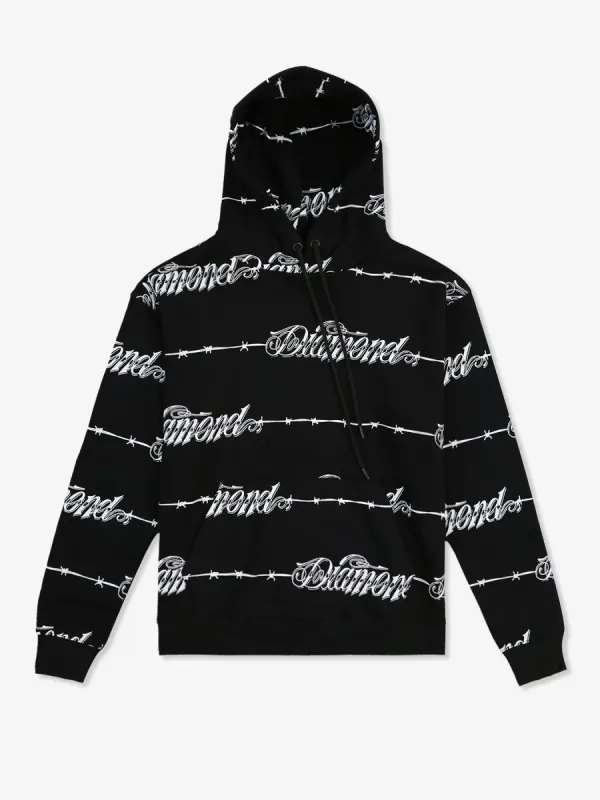 Barbed Wire Hoodie - Black sold by Diamond Supply Co.
