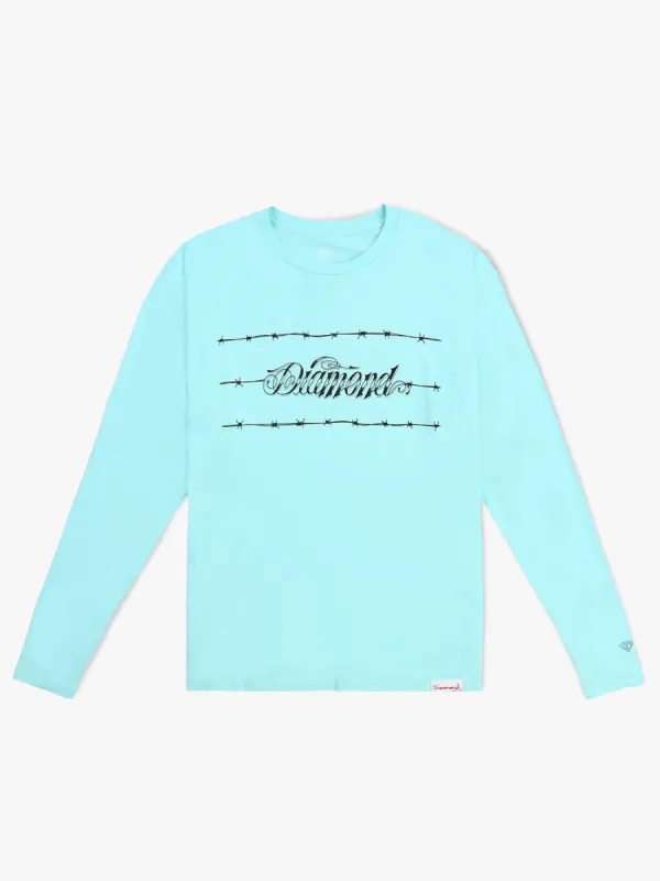 Barbed Wire Long Sleeve Tee - Diamond Blue sold by Diamond Supply Co.
