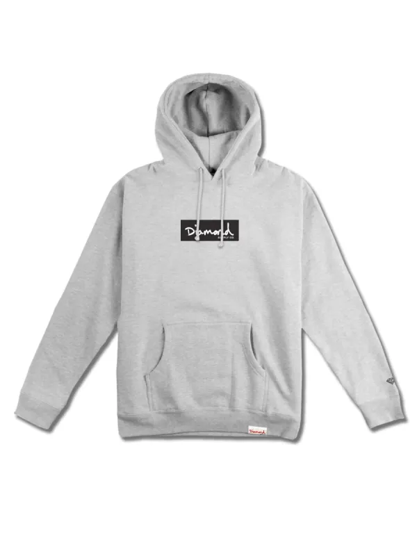 OG Script Mini Box Logo Hoodie - Heather Grey sold by Diamond Supply Co.