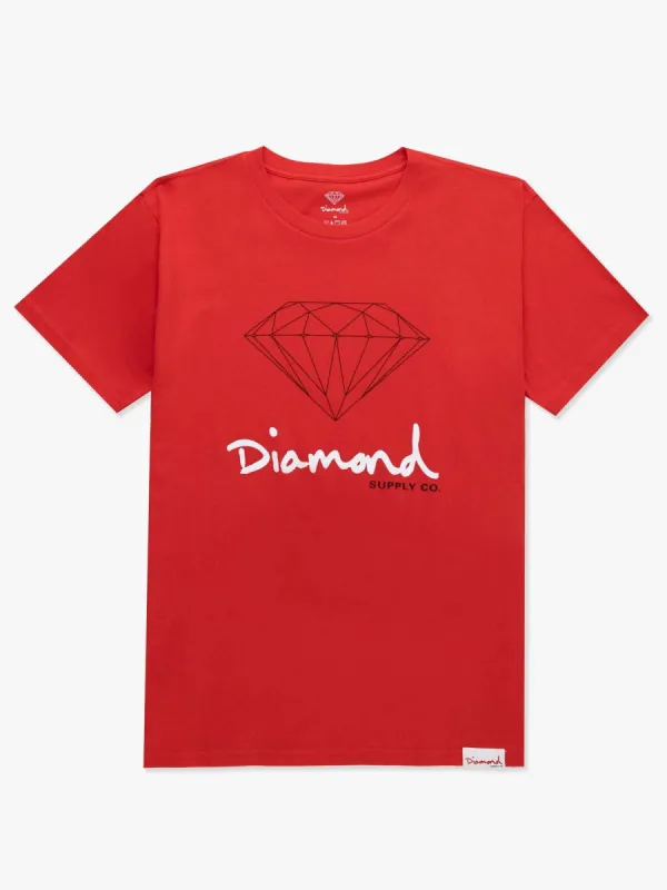 OG Logo Enzyme Tee - Red sold by Diamond Supply Co.