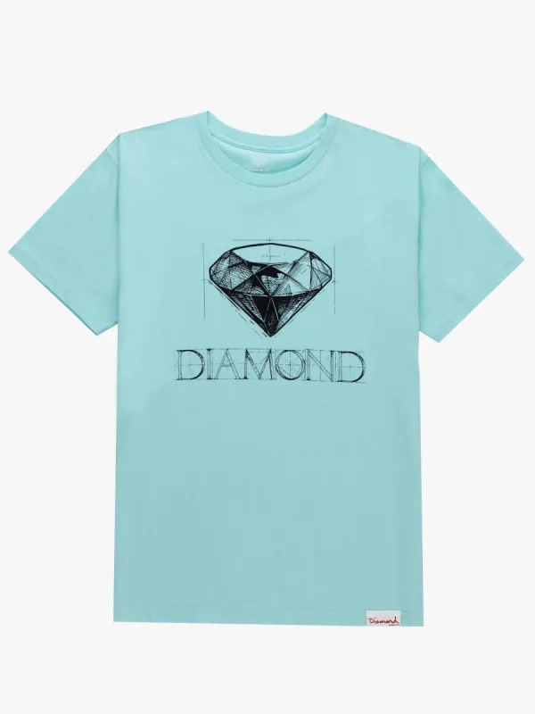 Blueprint Tee - Diamond Blue sold by Diamond Supply Co.