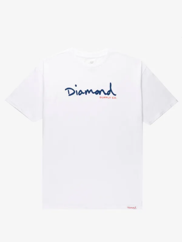 OG Script Tee - White sold by Diamond Supply Co.