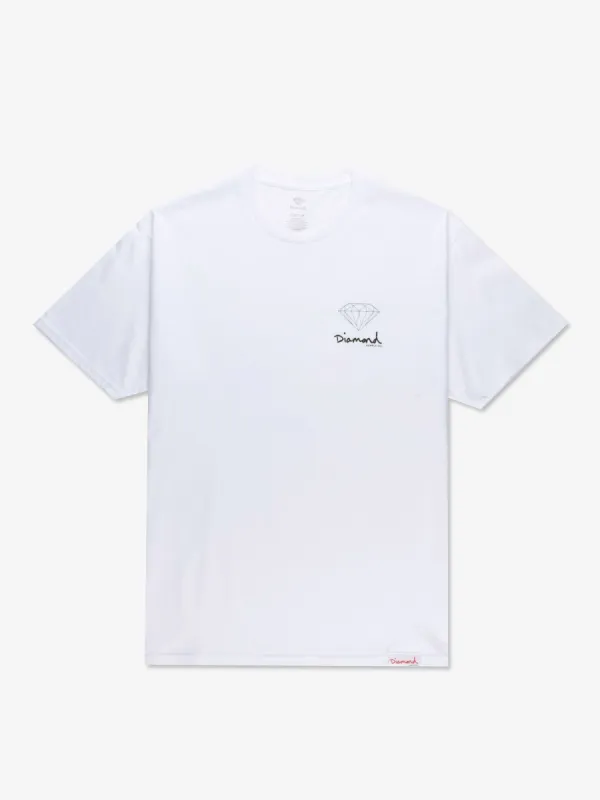 Mini OG Sign Tee - White sold by Diamond Supply Co.