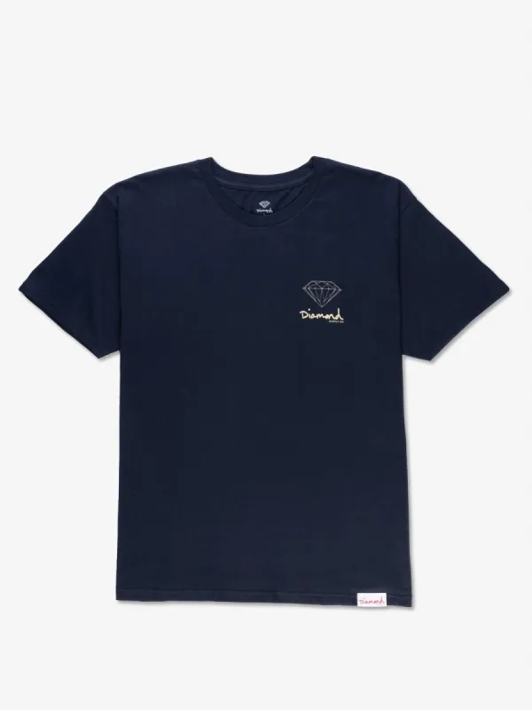 Mini OG Sign Tee - Navy sold by Diamond Supply Co.