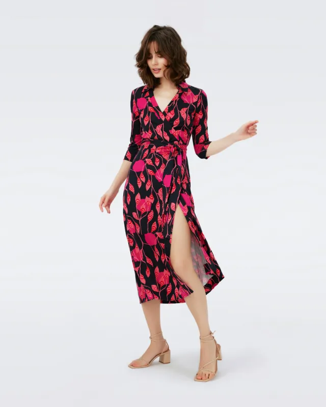 Abigail Silk Jersey Midi Wrap Dress sold by Diane Von Furstenberg