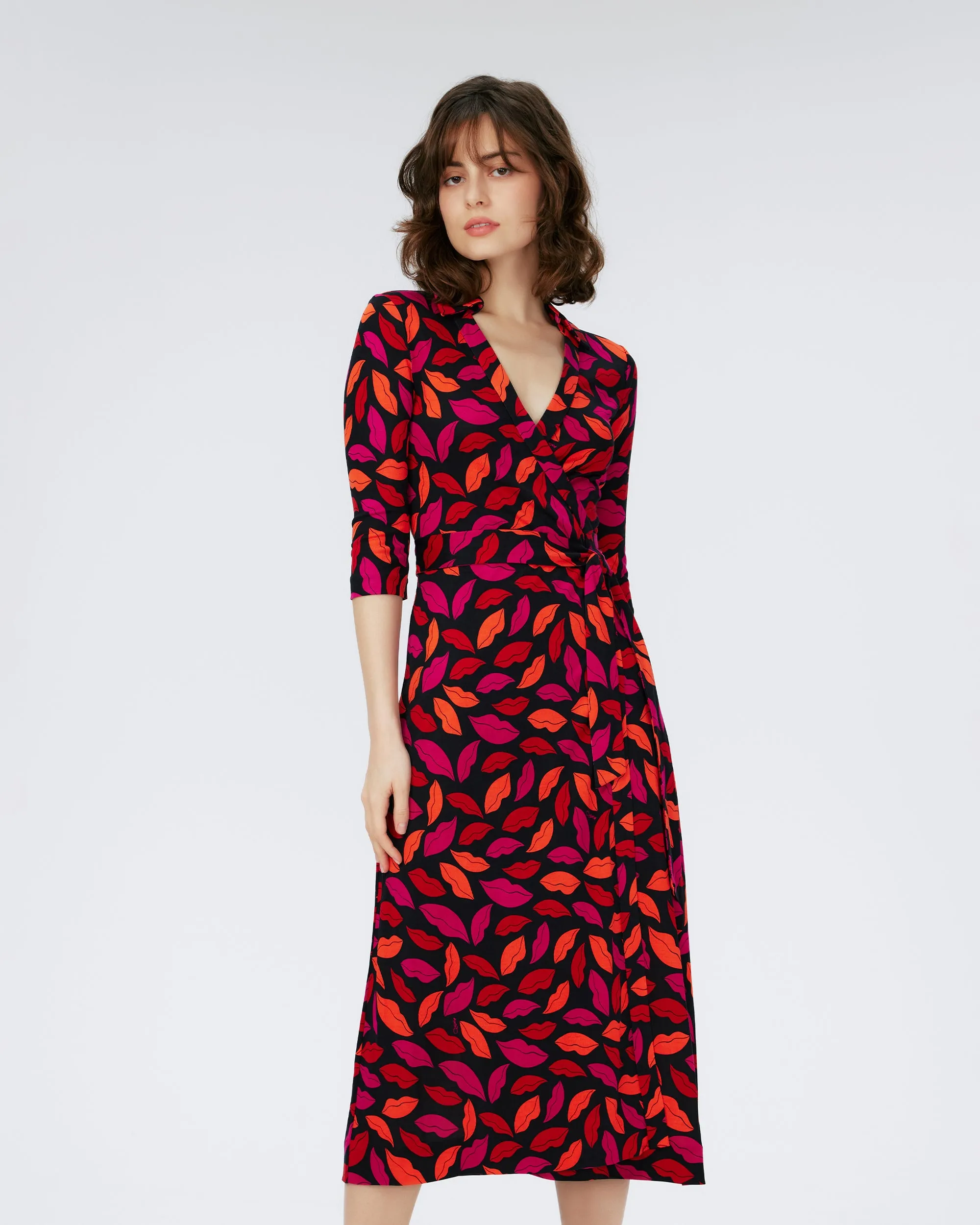abigail silk jersey wrap dress Midi style-number: 83ED91