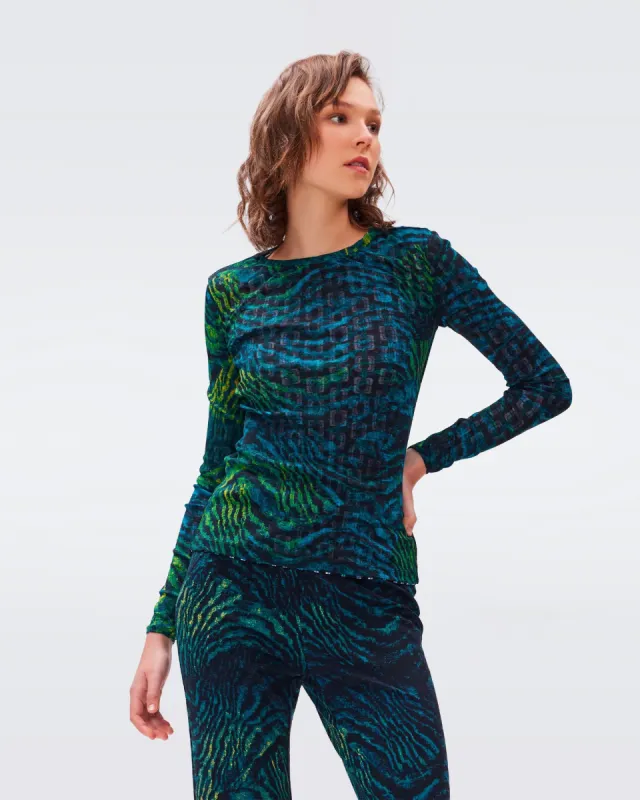 Logan Reversible Mesh Top sold by Diane Von Furstenberg