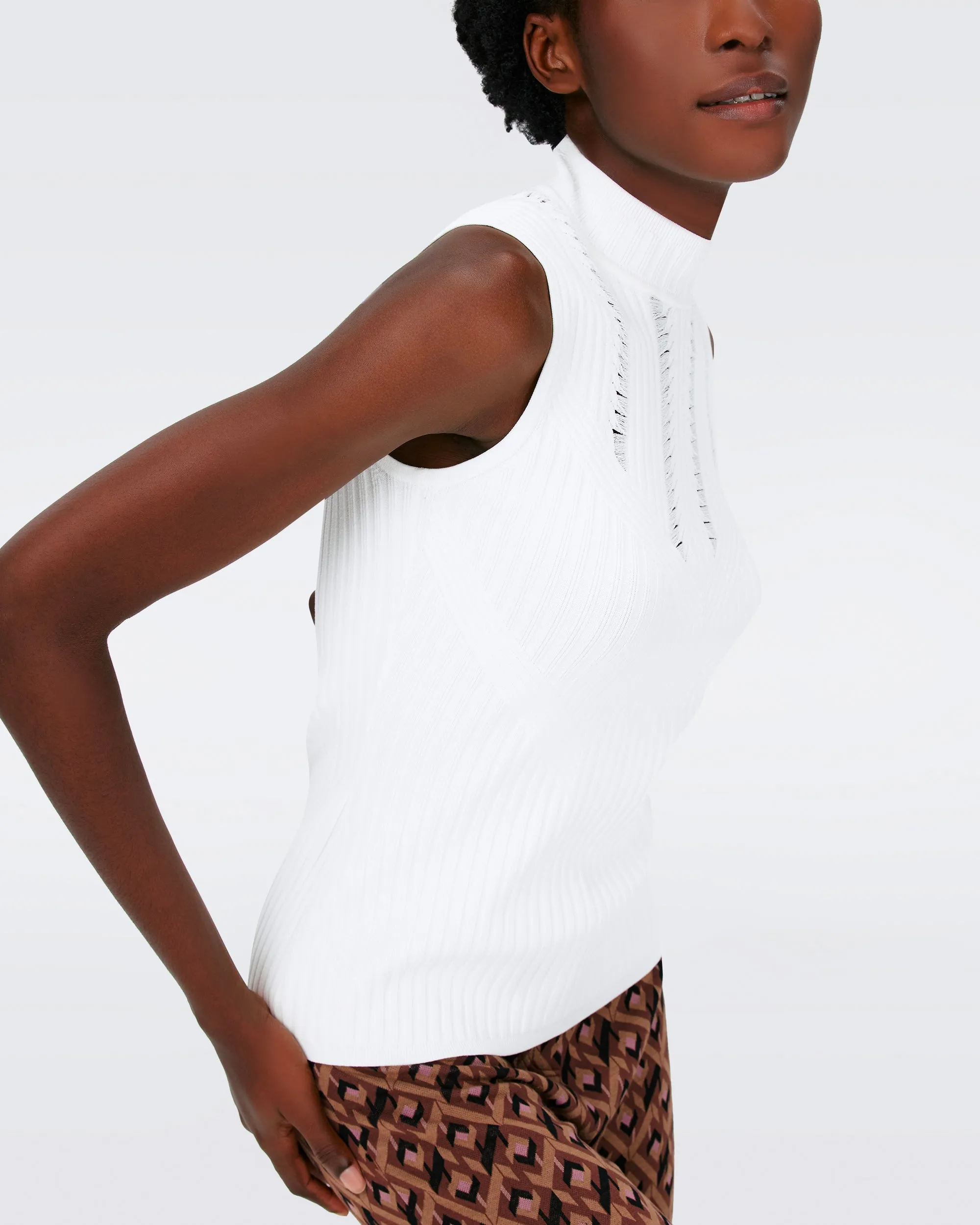 Viviane Knit Top sold by Diane Von Furstenberg product image thumbnail 4