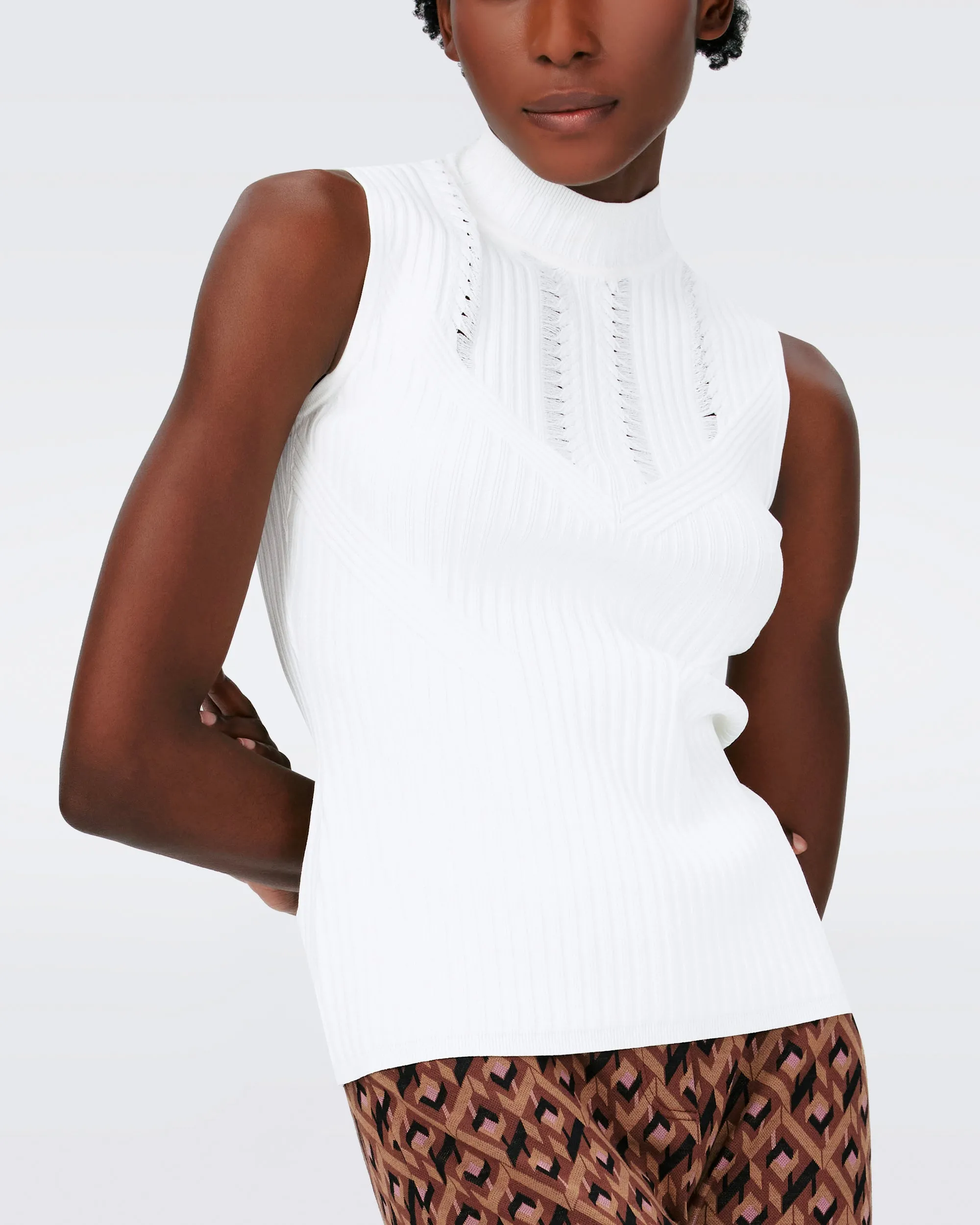 Viviane Knit Top sold by Diane Von Furstenberg product image thumbnail 2