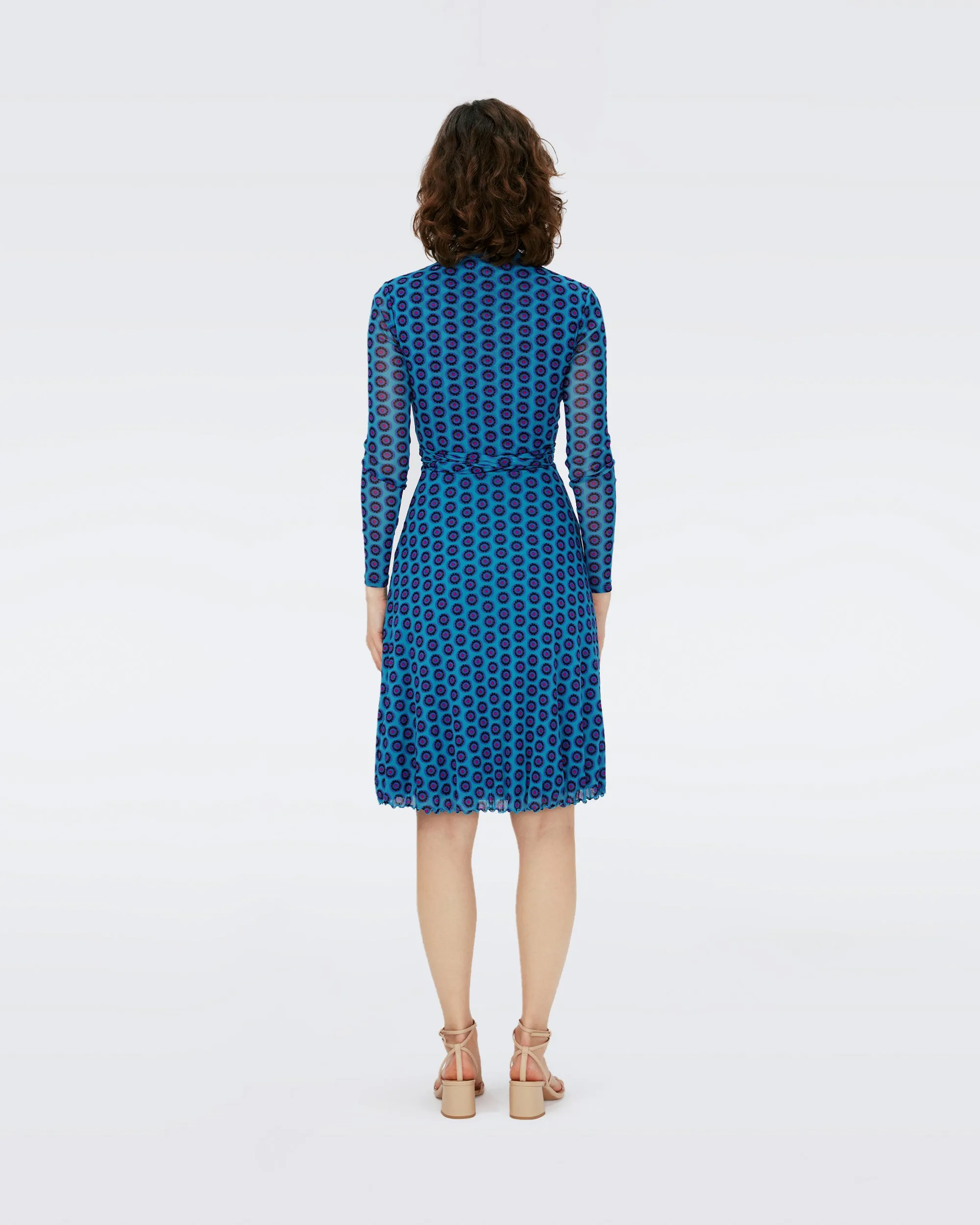Brenda Mesh Faux Wrap Dress sold by Diane Von Furstenberg product image thumbnail 3
