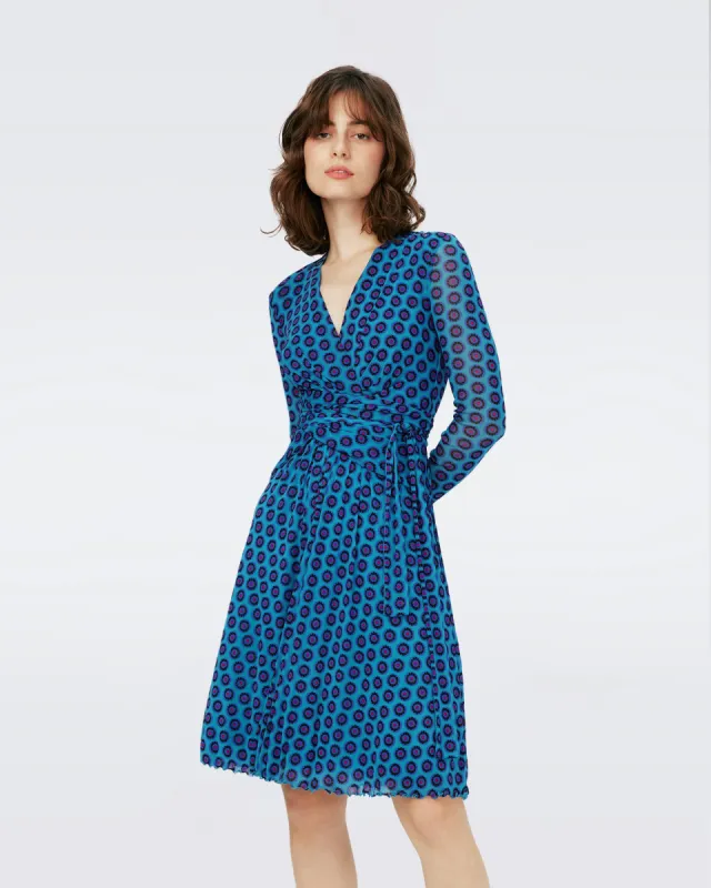 Brenda Mesh Faux Wrap Dress sold by Diane Von Furstenberg