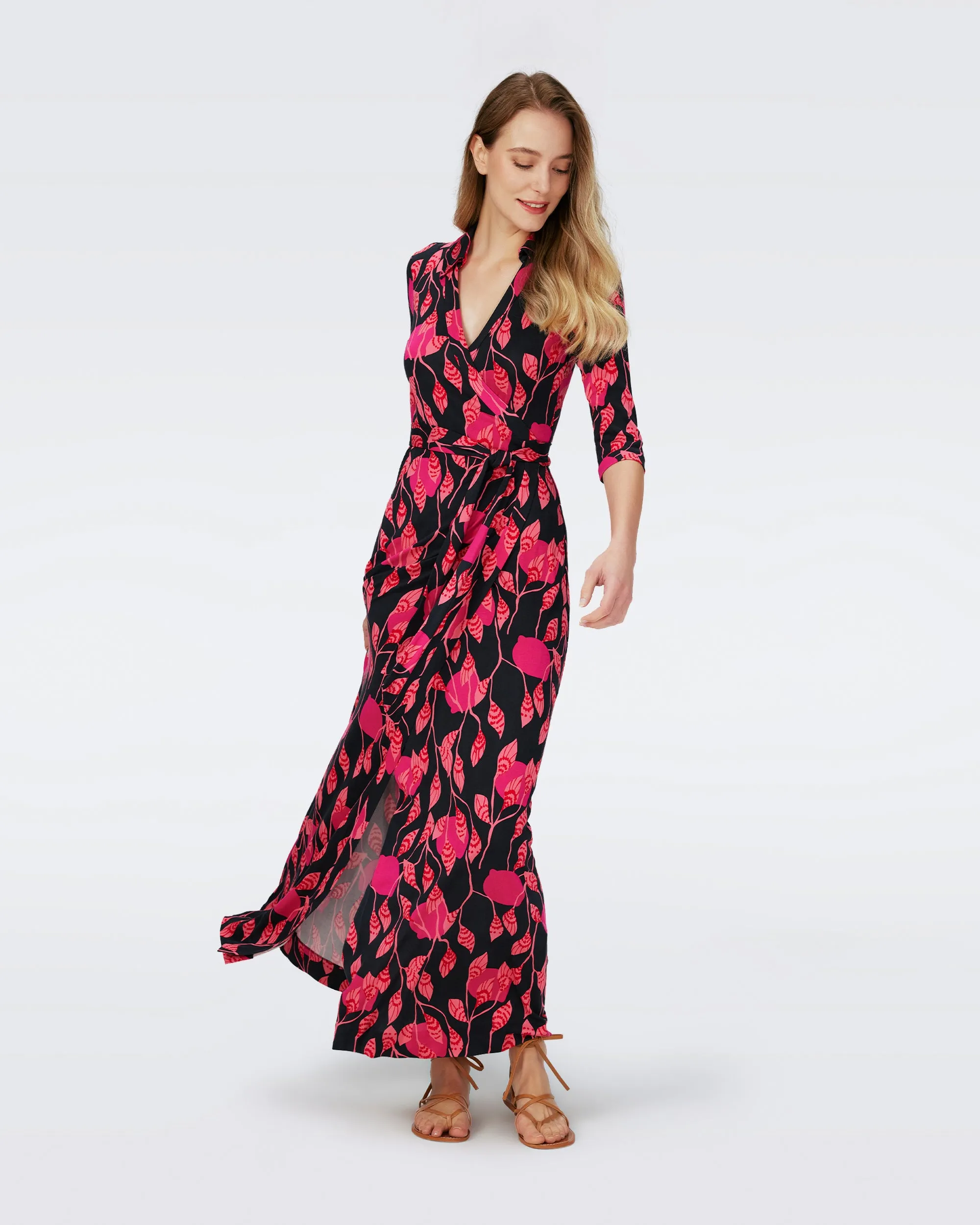 Abigail Silk Jersey Maxi Wrap Dress sold by Diane Von Furstenberg