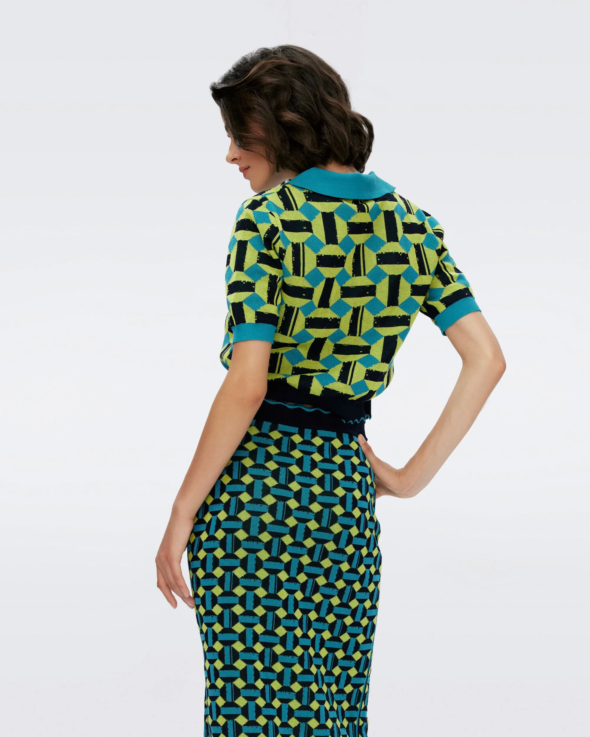 Hannah Knit Jacquard Top sold by Diane Von Furstenberg product image thumbnail 3