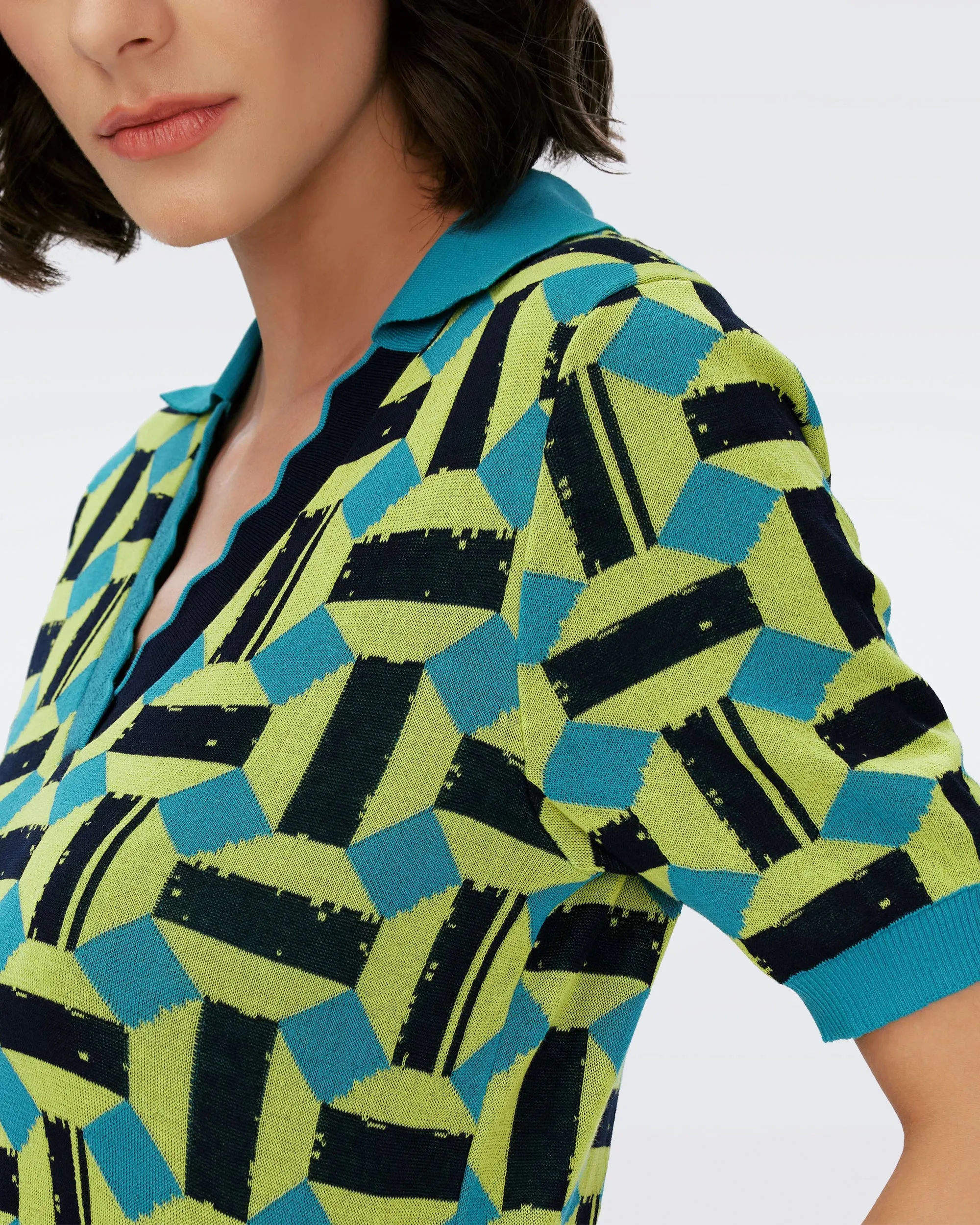 Hannah Knit Jacquard Top sold by Diane Von Furstenberg product image thumbnail 4