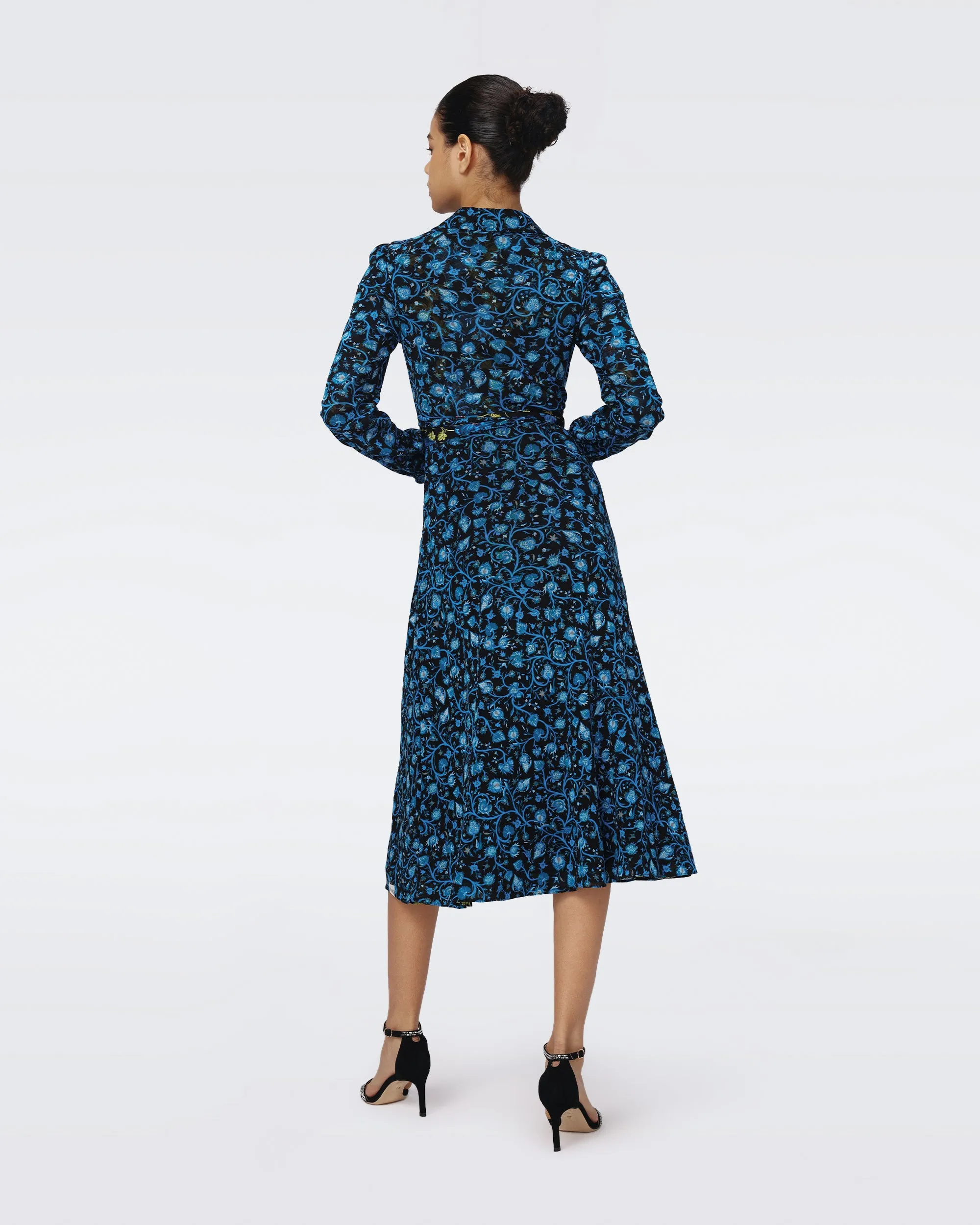 Phoenix Reversible Mesh Wrap Dress sold by Diane Von Furstenberg product image thumbnail 3