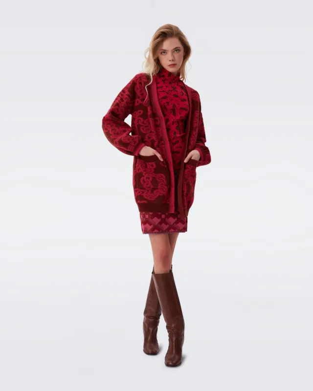 Kristalyn Knit Jacquard Cardigan sold by Diane Von Furstenberg