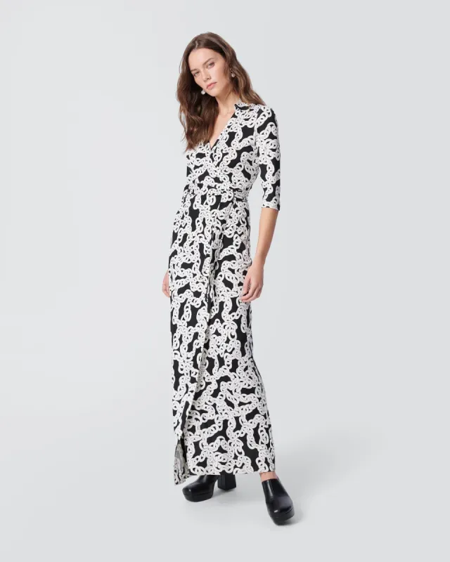 Abigail Silk Jersey Maxi Wrap Dress sold by Diane Von Furstenberg