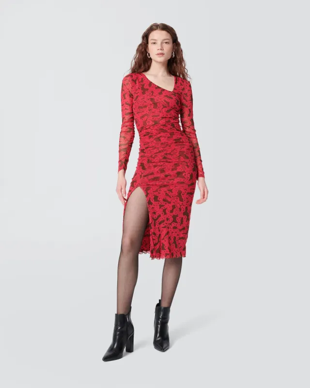 Edyna Mesh Midi Dress sold by Diane Von Furstenberg