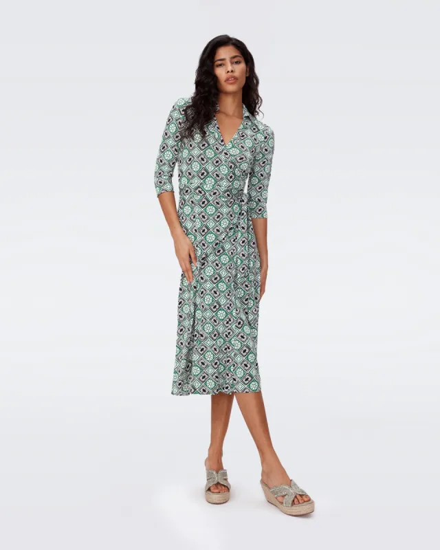 Abigail Silk Jersey Midi Wrap Dress sold by Diane Von Furstenberg