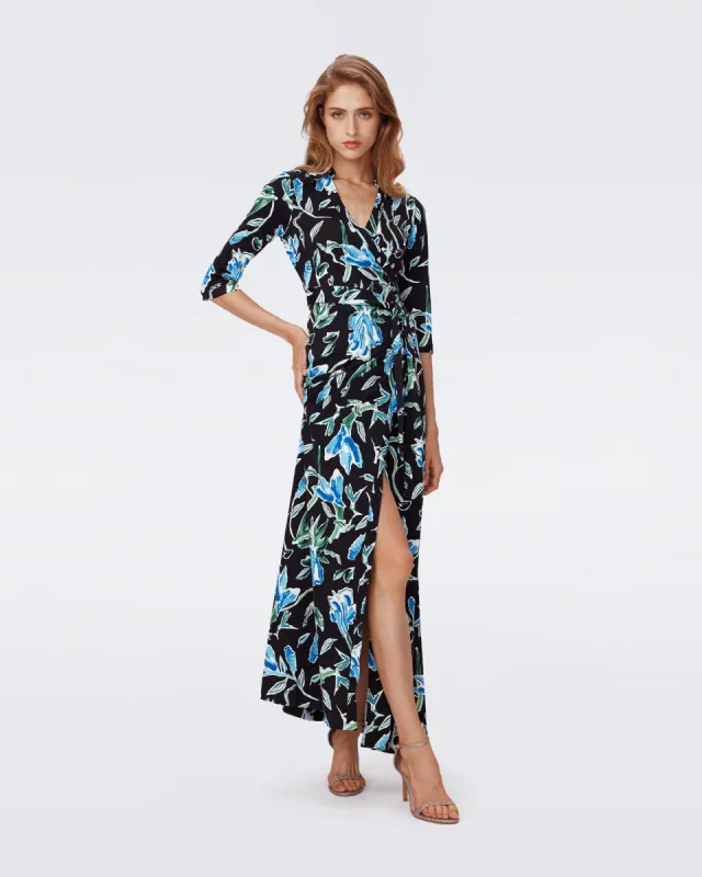 Abigail Silk Jersey Maxi Wrap Dress sold by Diane Von Furstenberg