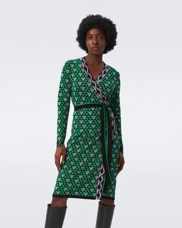 Edwina Knit Jacquard Wrap Dress | Parallel