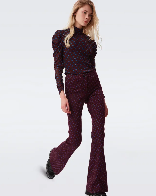 Greg Wool Jacquard Pants sold by Diane Von Furstenberg