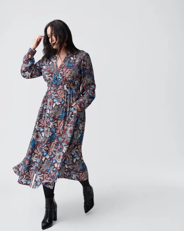 Erica Long Sleeve Midi Dress sold by Diane Von Furstenberg