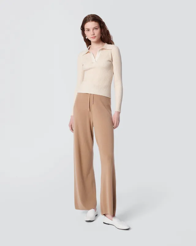 Hermera Drawstring Wool-Cashmere Pants sold by Diane Von Furstenberg