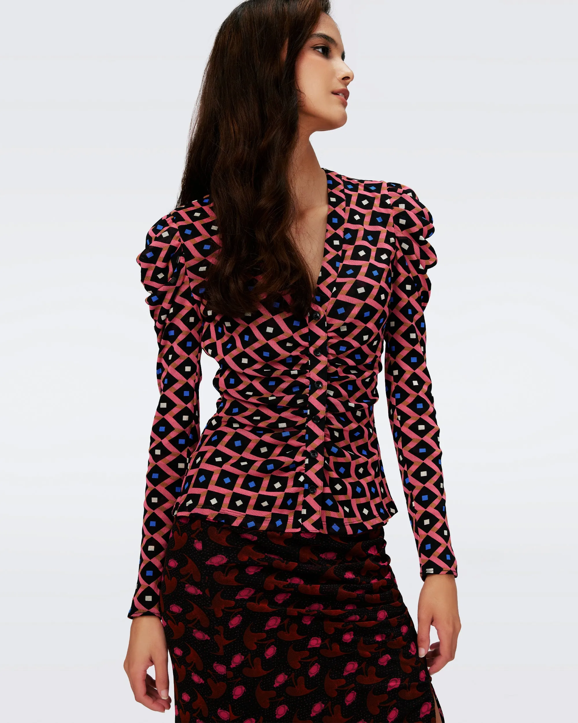 Gladys Reversible Mesh Top sold by Diane Von Furstenberg product image thumbnail 5