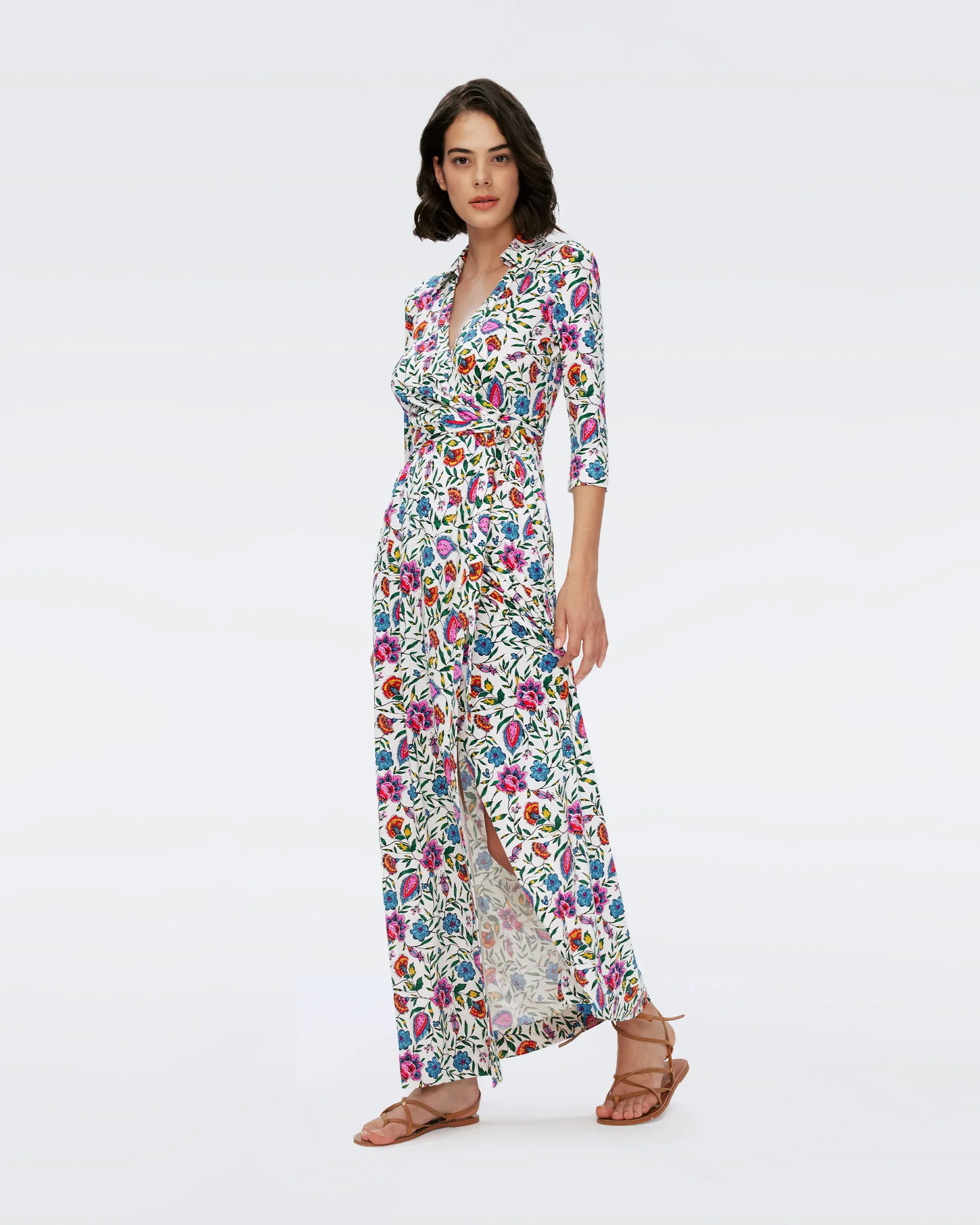 Abigail Silk Jersey Maxi Wrap Dress sold by Diane Von Furstenberg