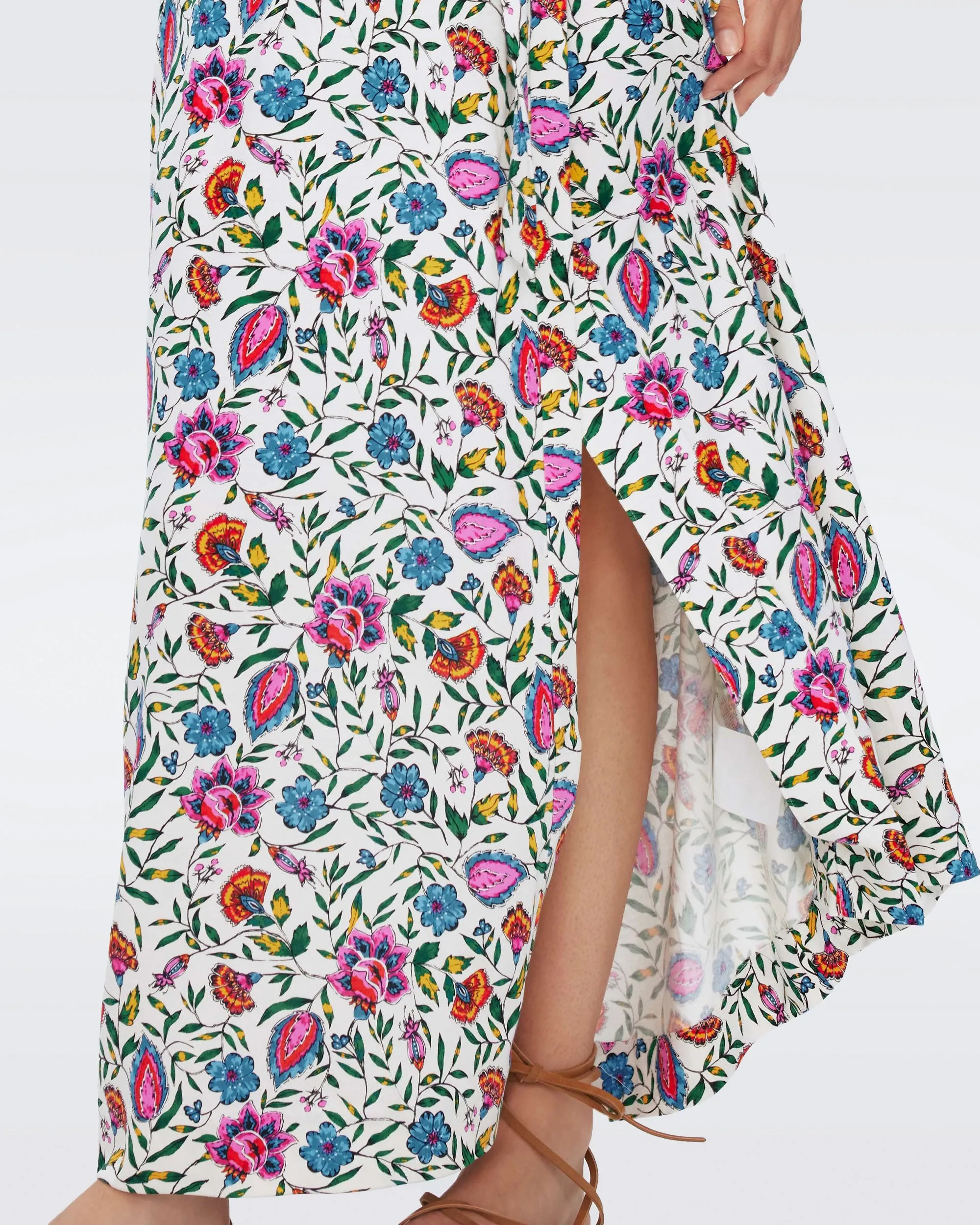 Abigail Silk Jersey Maxi Wrap Dress sold by Diane Von Furstenberg product image thumbnail 4