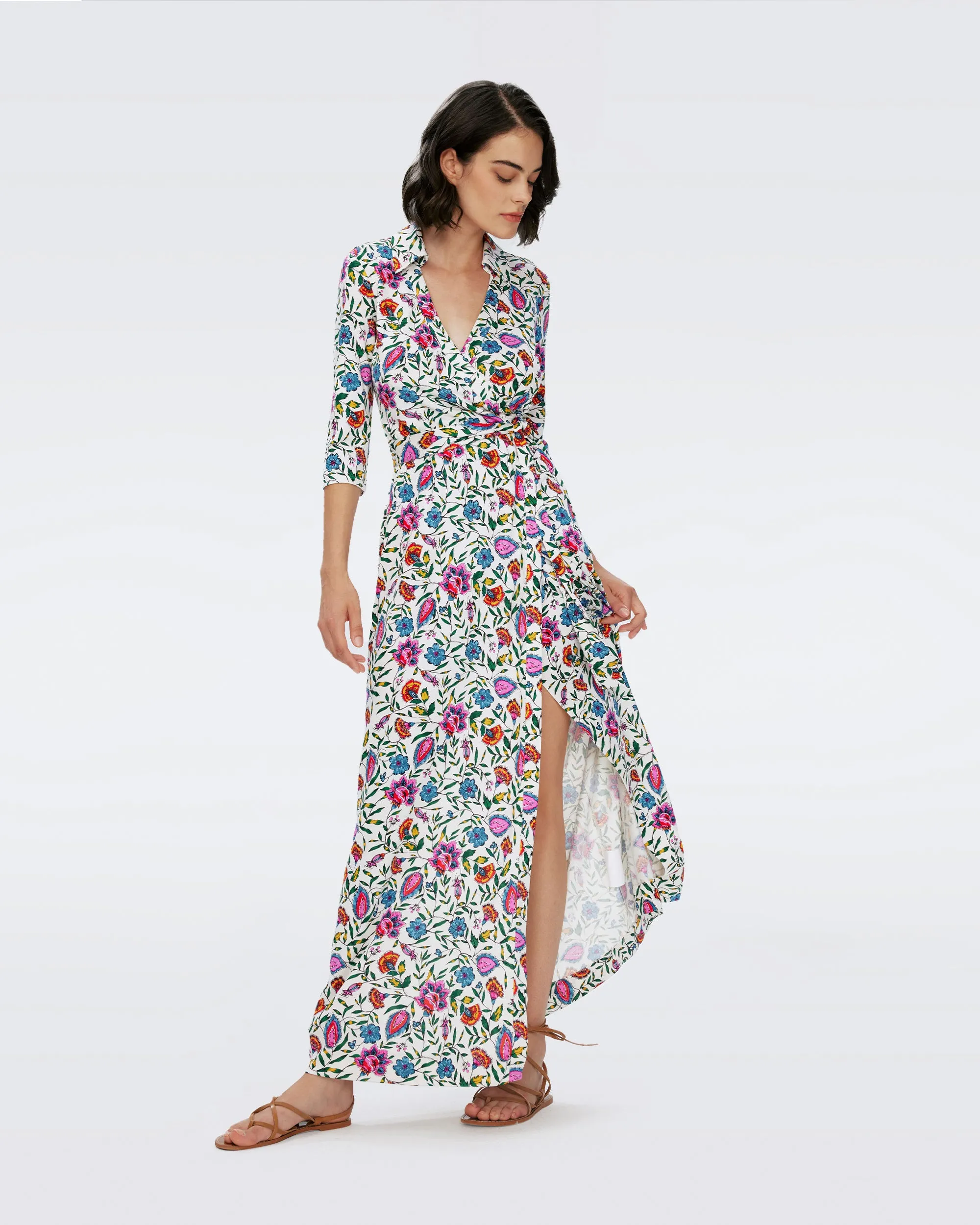 Abigail Silk Jersey Maxi Wrap Dress sold by Diane Von Furstenberg product image thumbnail 5
